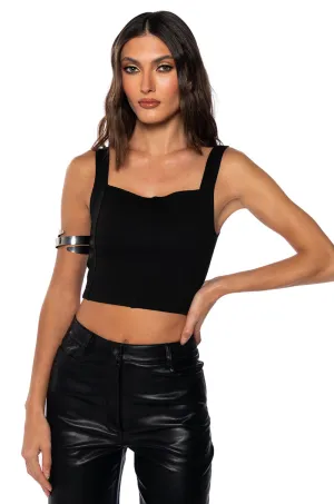 PAXTON CLARA SQUARE NECK BASIC CROP TANK Versatile Style