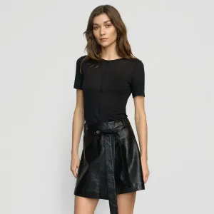 Easy Style Wear Soft Wearable Thea Semi-Sheer Tencel Crew-Neck Tee