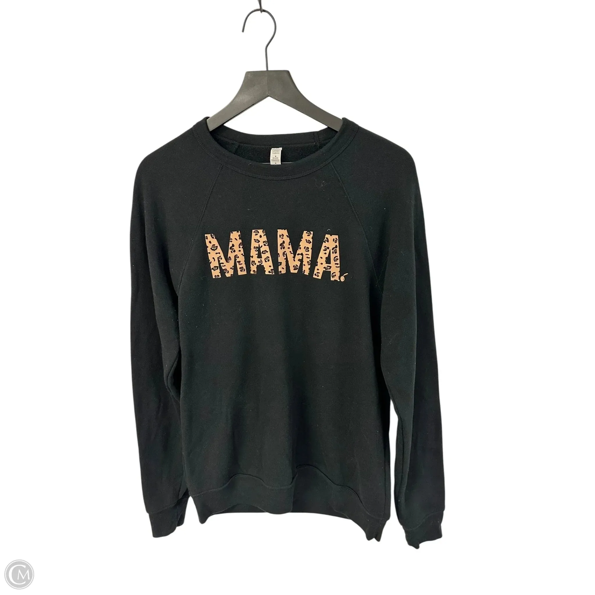 Sweatshirt Crewneck By Clothes Mentor In Black, Size: M Casual Vibe Lightweight Material