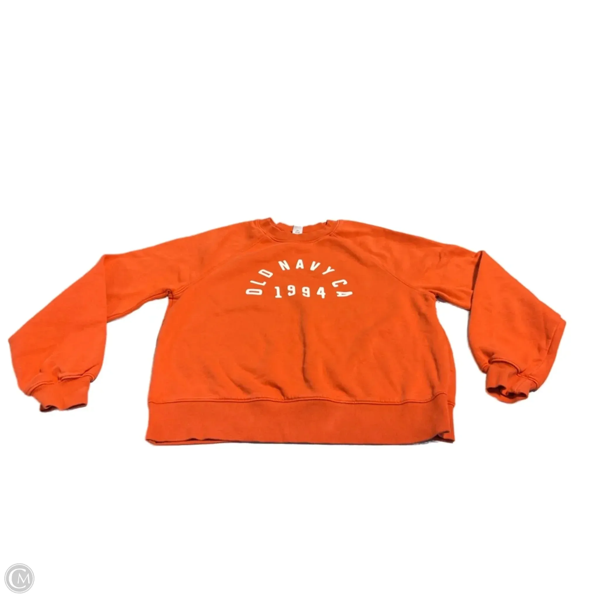 Sweatshirt Crewneck By Old Navy In Orange, Size: S AntiStatic Material