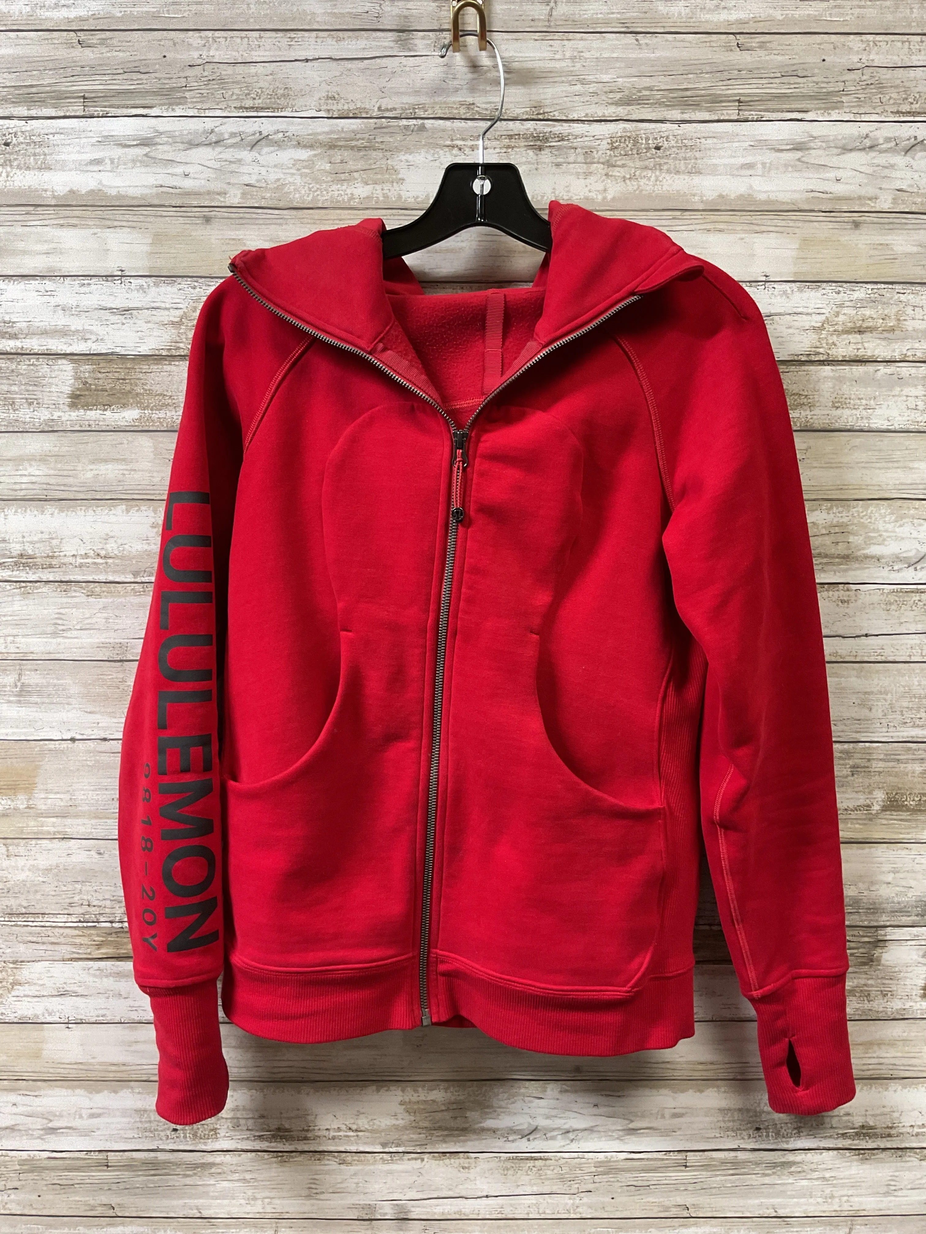 Lightweight insulation Sweatshirt Hoodie By Lululemon In Red, Size:6