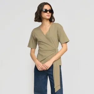 Sena Organic Cotton Wrap Tee Light Layer