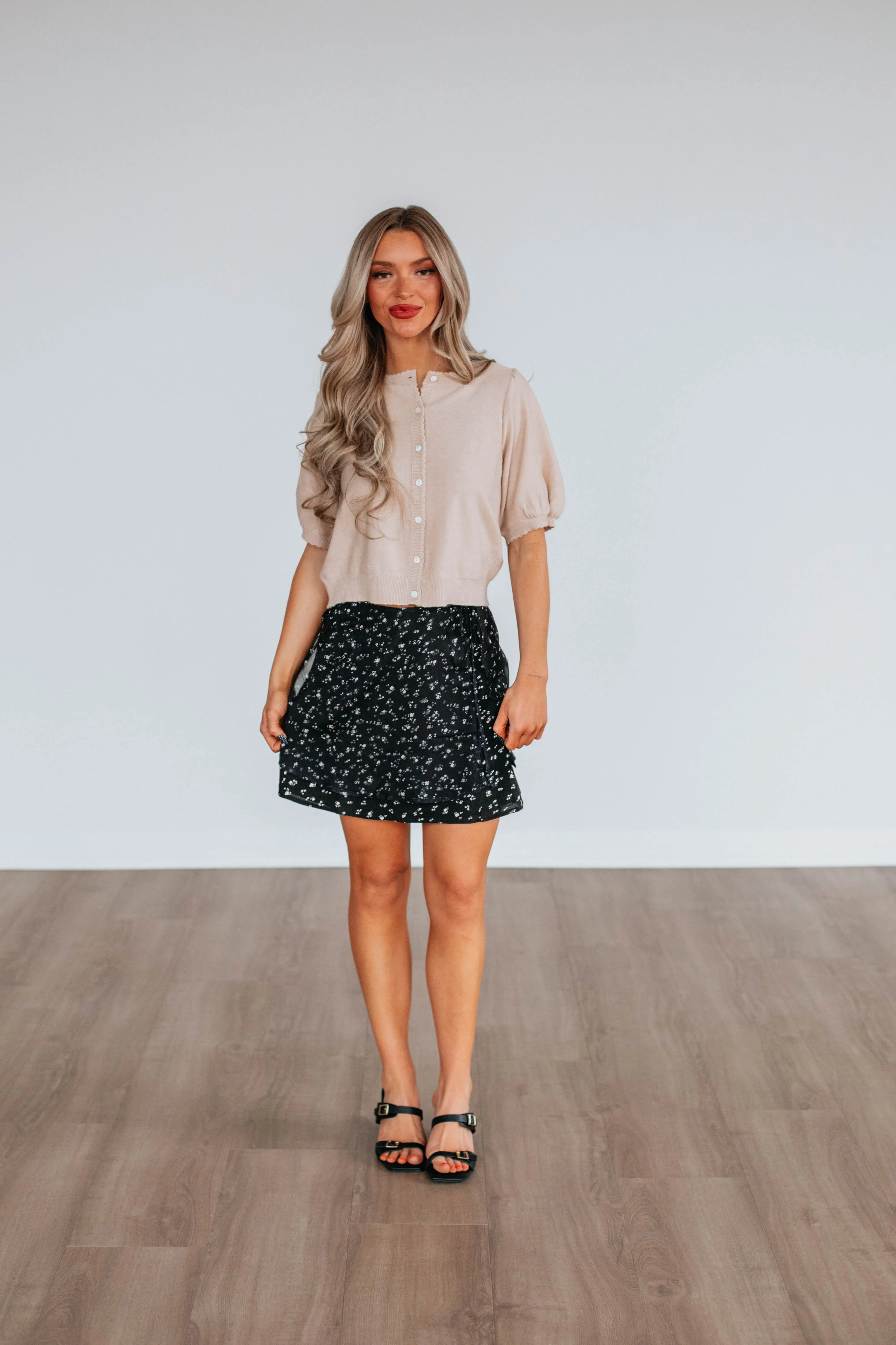 Leanora Floral Skirt Edgy Look