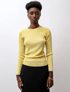 Weather Ready Cupro Rib Top Yellow/Purple