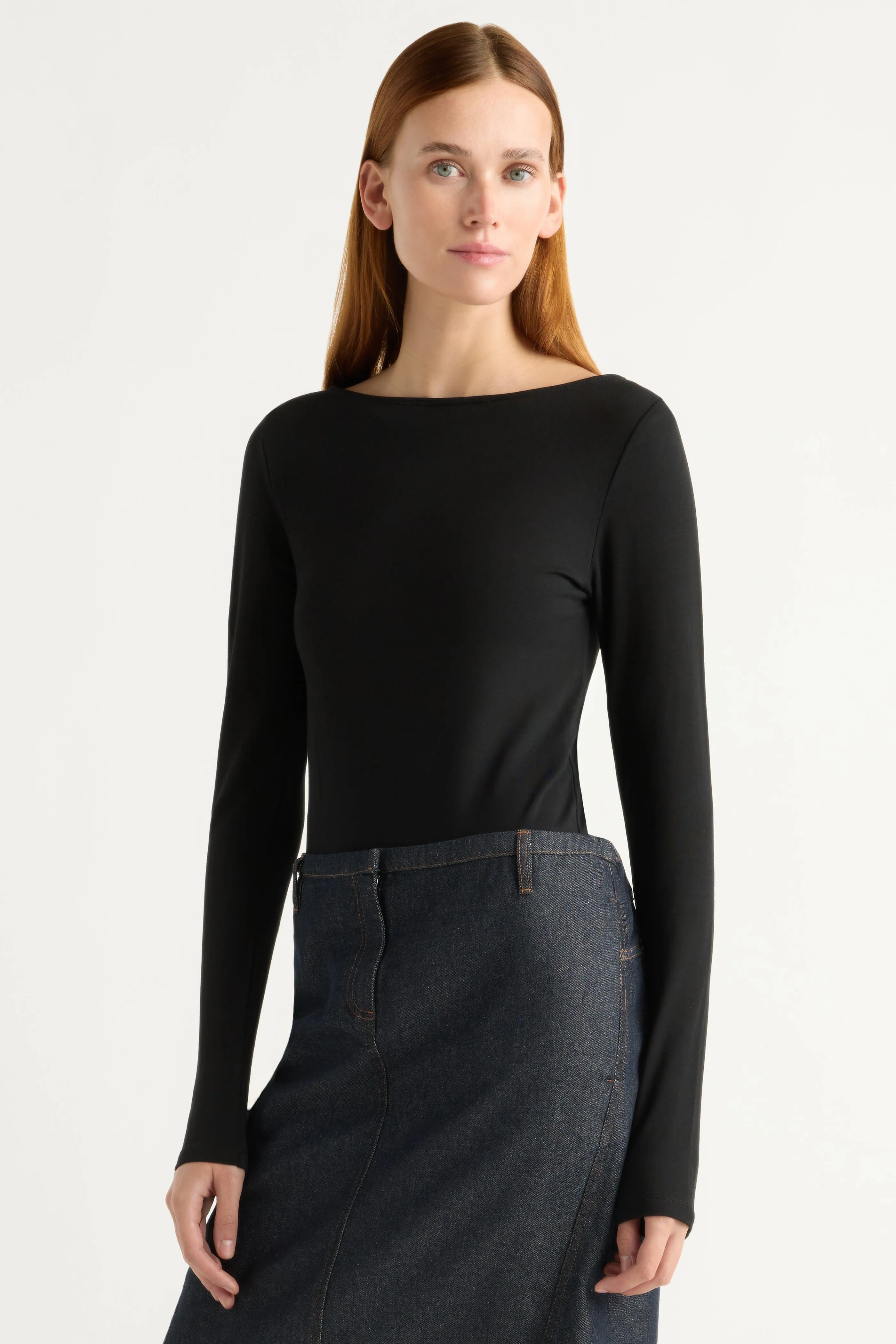 Lainey Organic Cotton Slit-Neck Tee Stylish and Comfortable Modern Comfort Style