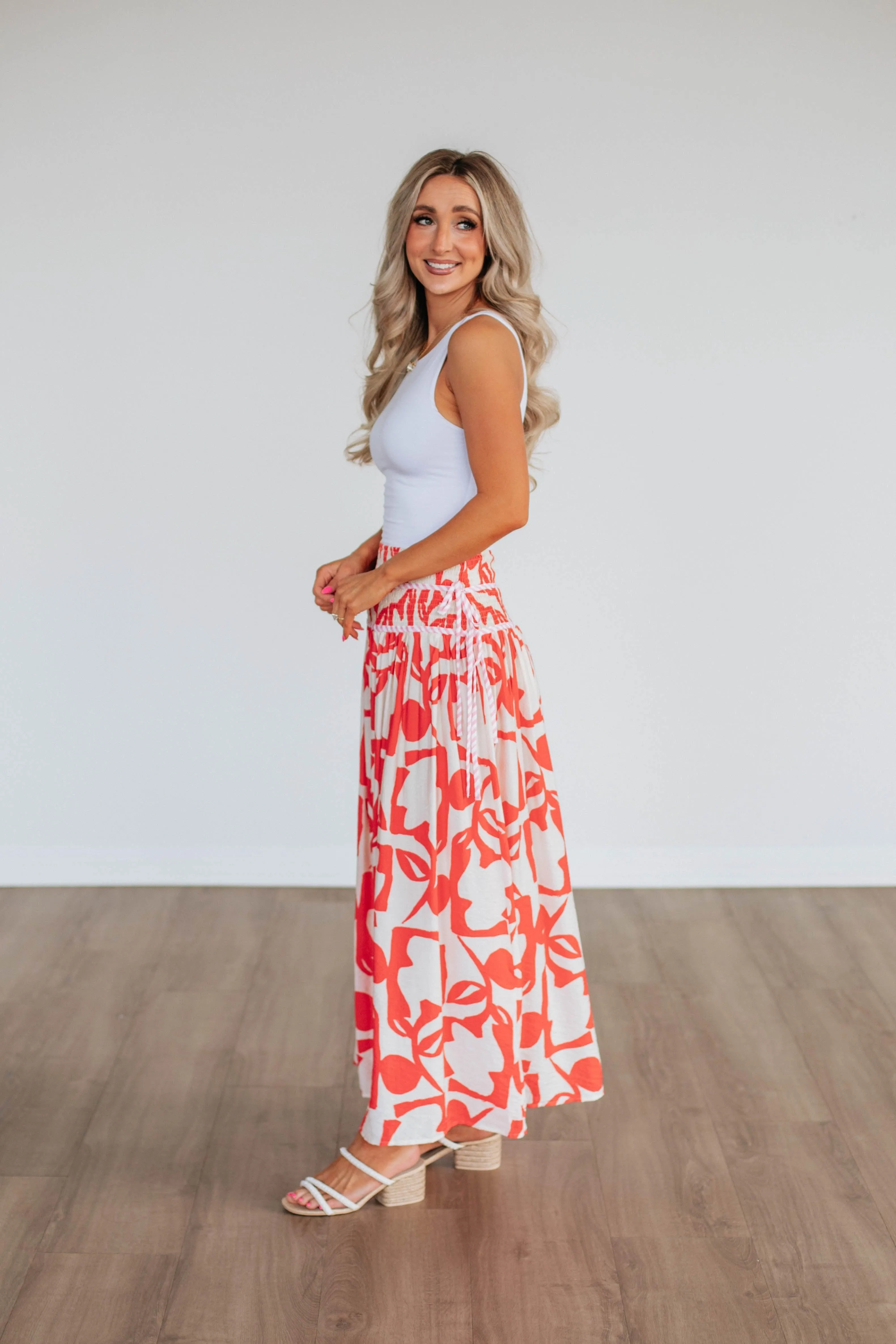 Vibrant Flow Ambria Maxi Skirt - Poppy Mix