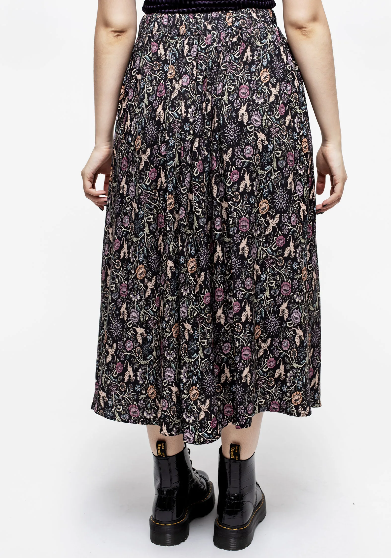 Snapdragon Tie Detail Midi Skirt Athleisure Inspired