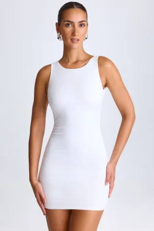 Easy Look Street Spice Draped Open-Back Mini Dress in White