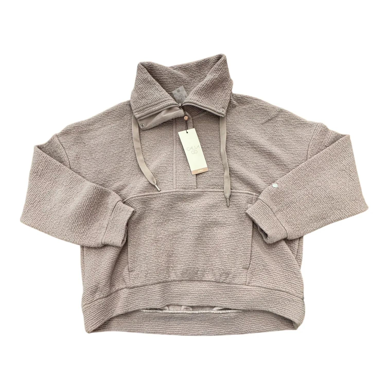 AdjustableHemline Outdoor Apparel Athletic Sweatshirt Collar By Calia In Mauve, Size:Xs