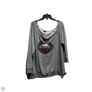 EcoFriendly Material Sweatshirt Crewneck By Torrid In Grey, Size: 3x