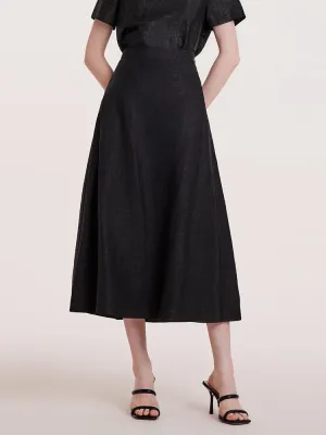 Xiang Yun Silk A-line Waisted Women Skirt mix and match Fresh Detail