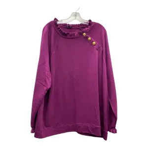 Sweatshirt Crewneck By Talbots In Purple, Size:2X Stylish Fashion