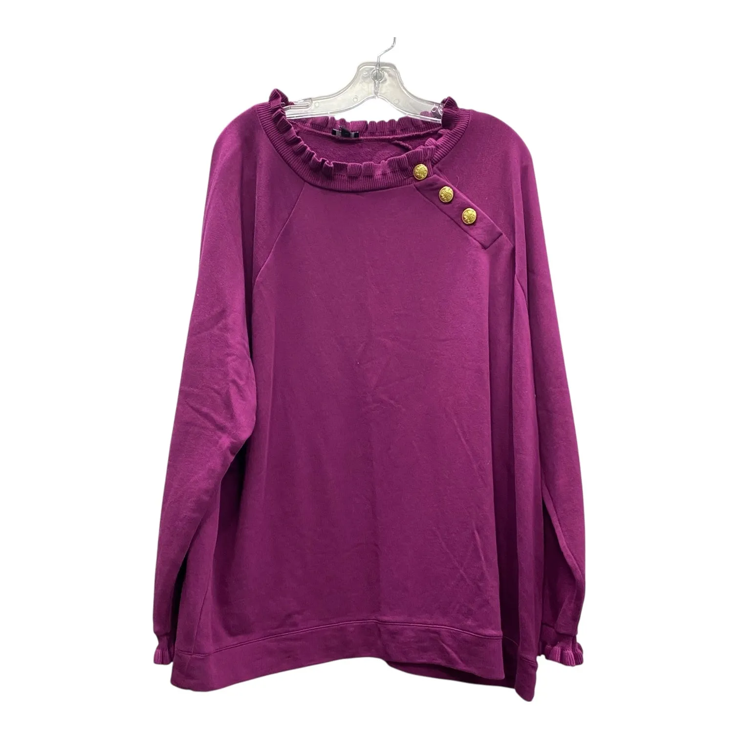 Sweatshirt Crewneck By Talbots In Purple, Size:2X Stylish Fashion