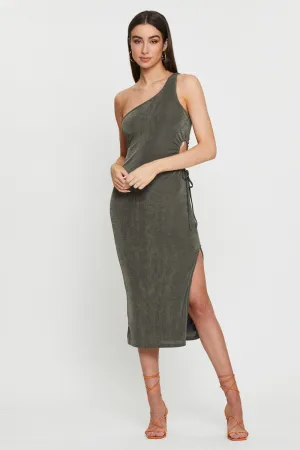 Green Midi Dress Bodycon Light Dance casual outing