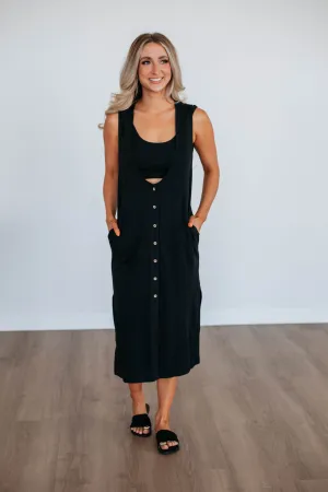 Alina Two-Piece Dress Set - Black Feminine Elegance