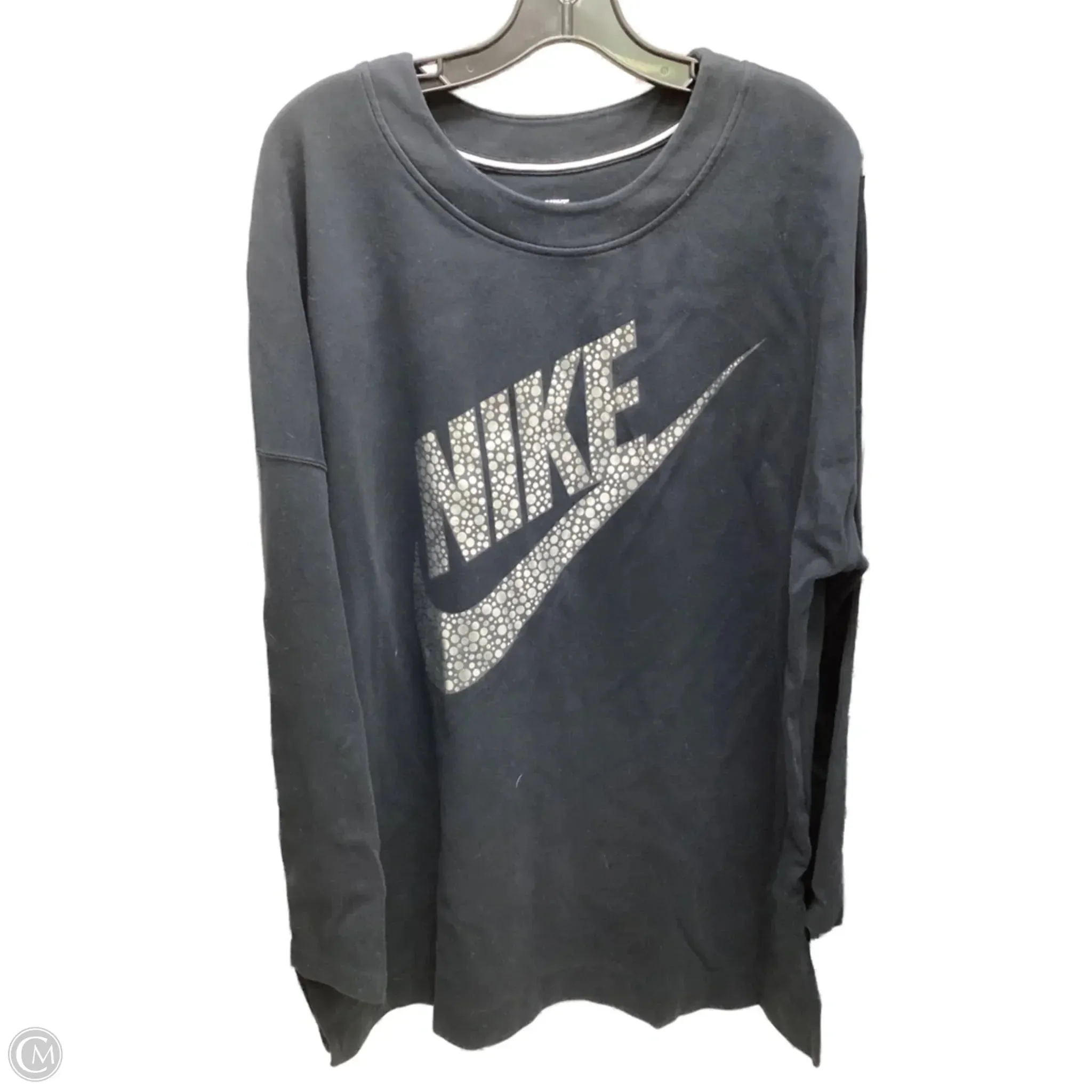 Sweatshirt Crewneck By Nike Apparel In Black, Size: Xl Outdoor Activity Cozy Pajamas