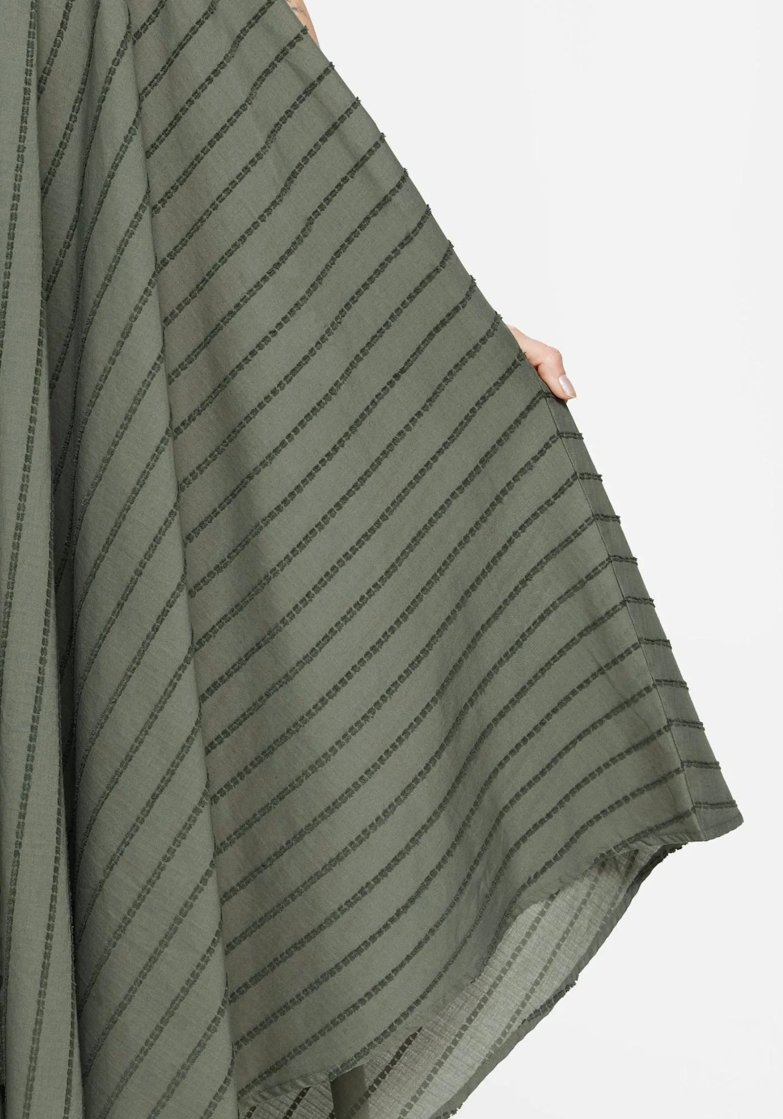 Blythe Cotton Handkerchief Hem Midaxi Dress - Green This dress is designed to provide both comfort and style making it the perfect choice for any occasion