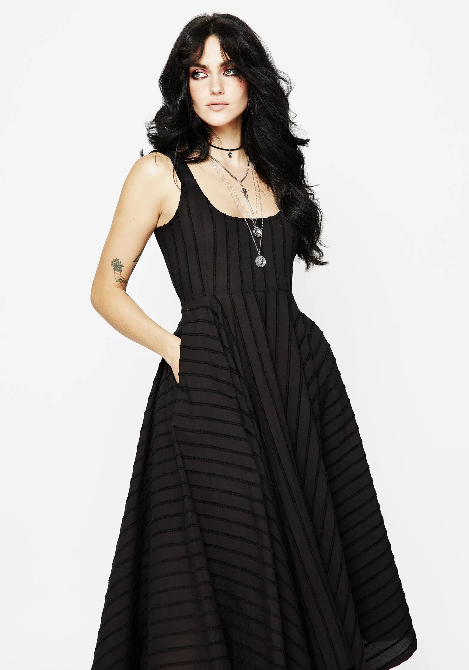 Harbor Light Court Path Blythe Handkerchief Hem Midaxi Dress