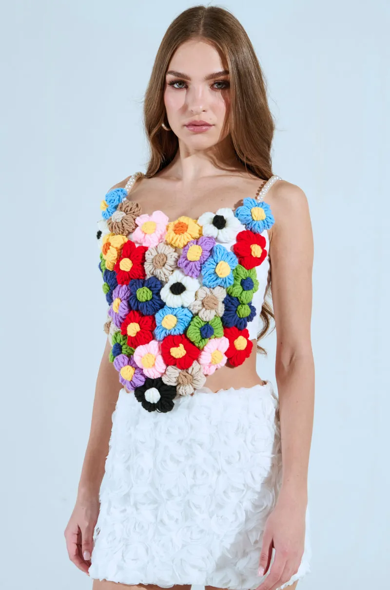 Wicking Interior Layer PENELOPE FLORAL CORSET TOP