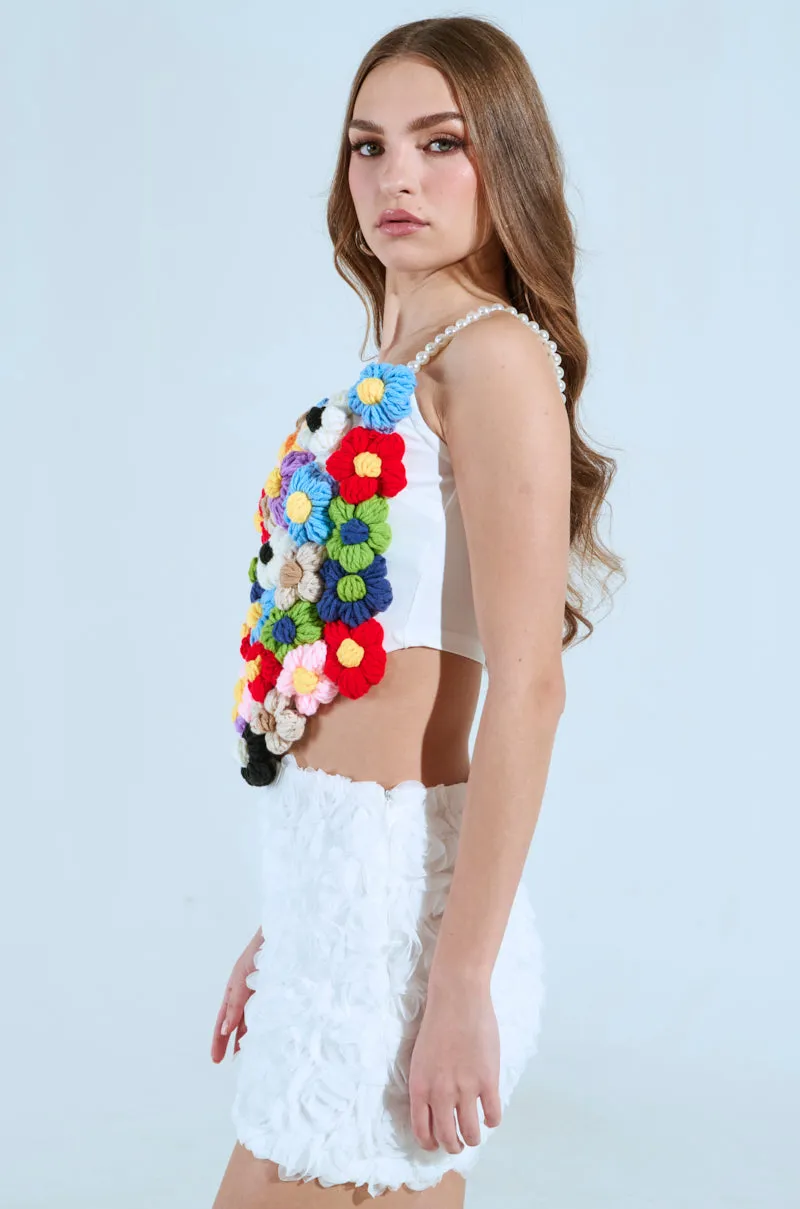 PENELOPE FLORAL CORSET TOP Odor Resistant Fabric