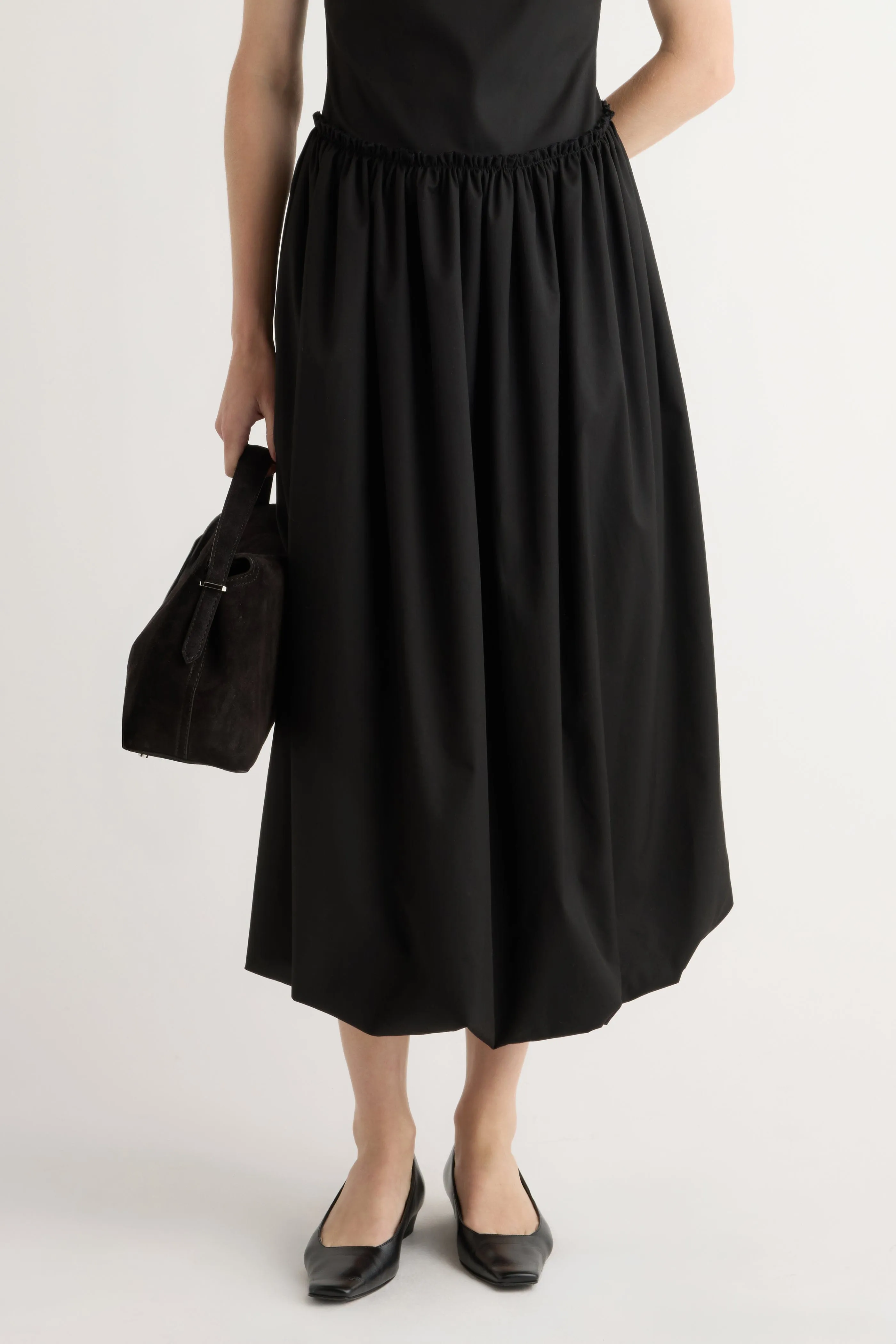 Ambretta Drop-Waist Bubble Dress Airflow Mesh Panels Fall Mood