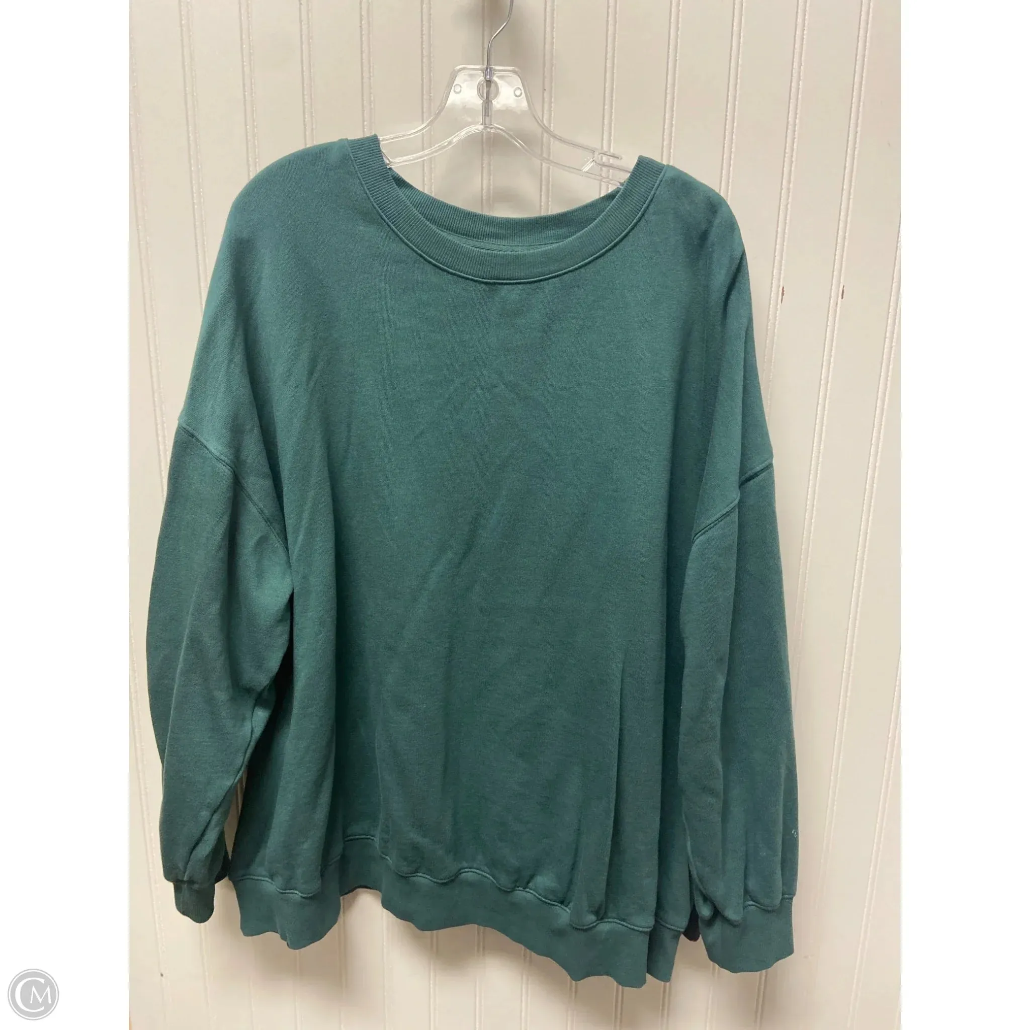 Tight Core Sweatshirt Crewneck By Old Navy In Teal, Size: 2x