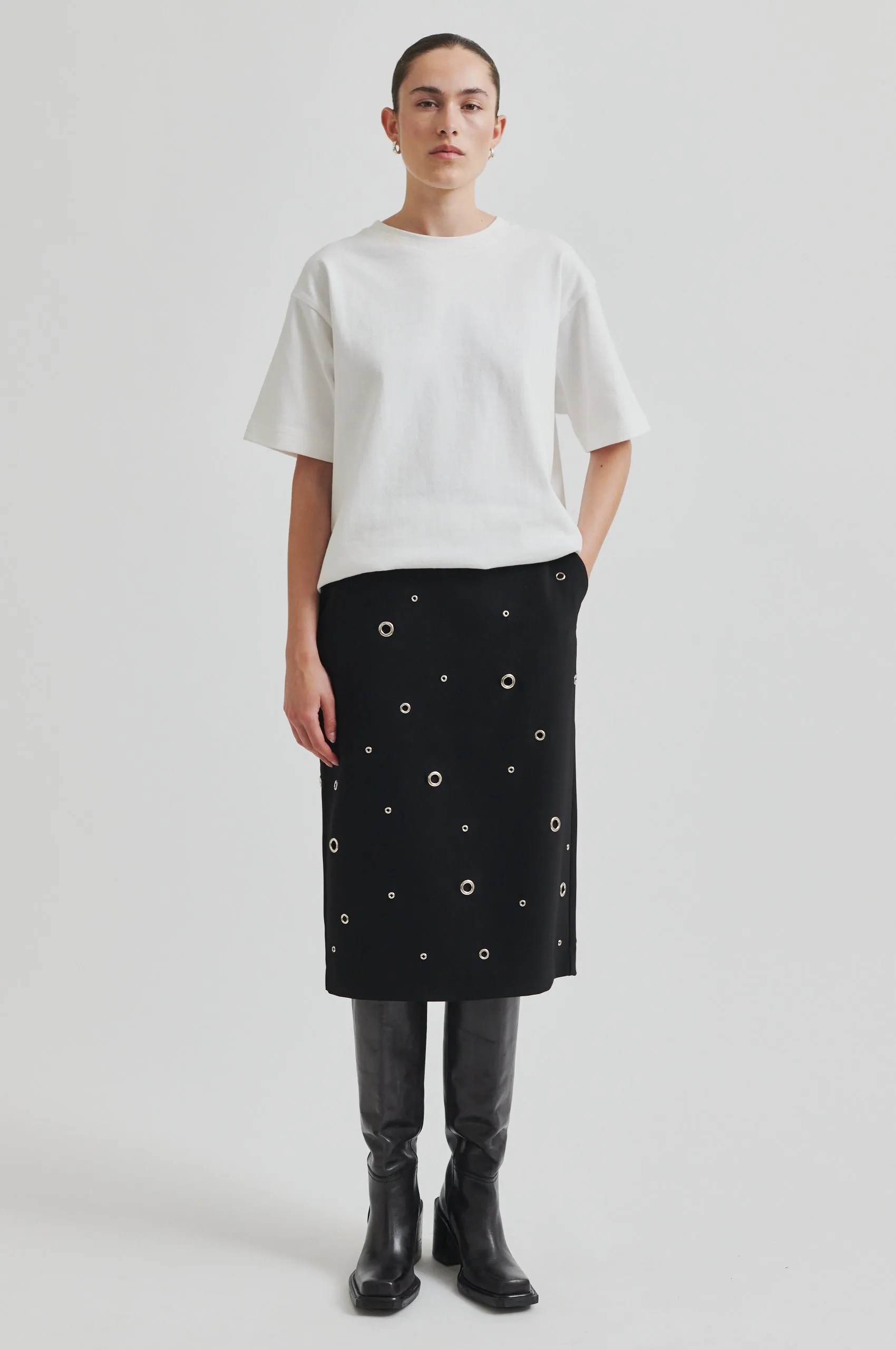 Eyla Pencil Skirt Nordic Light Cozy Cardigan