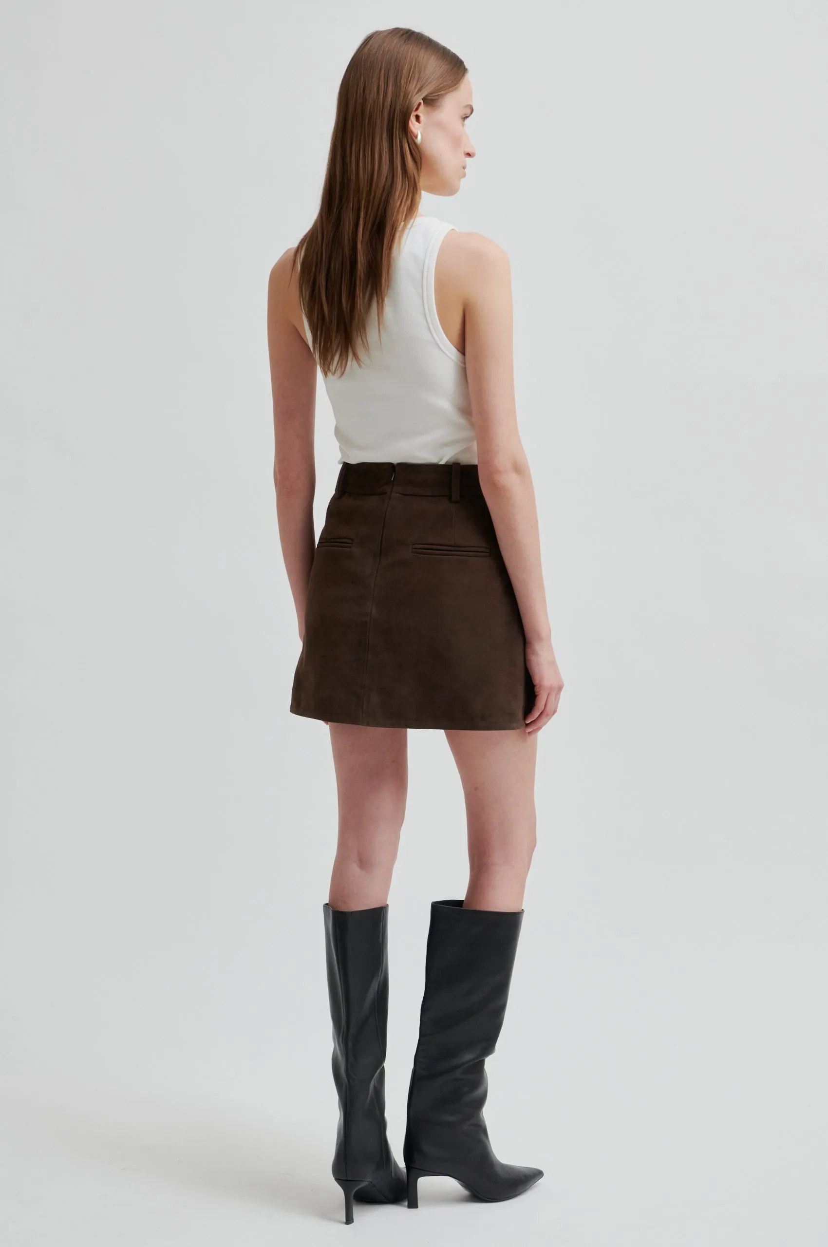 Noormie Suede Mini Skirt Sequin Glow