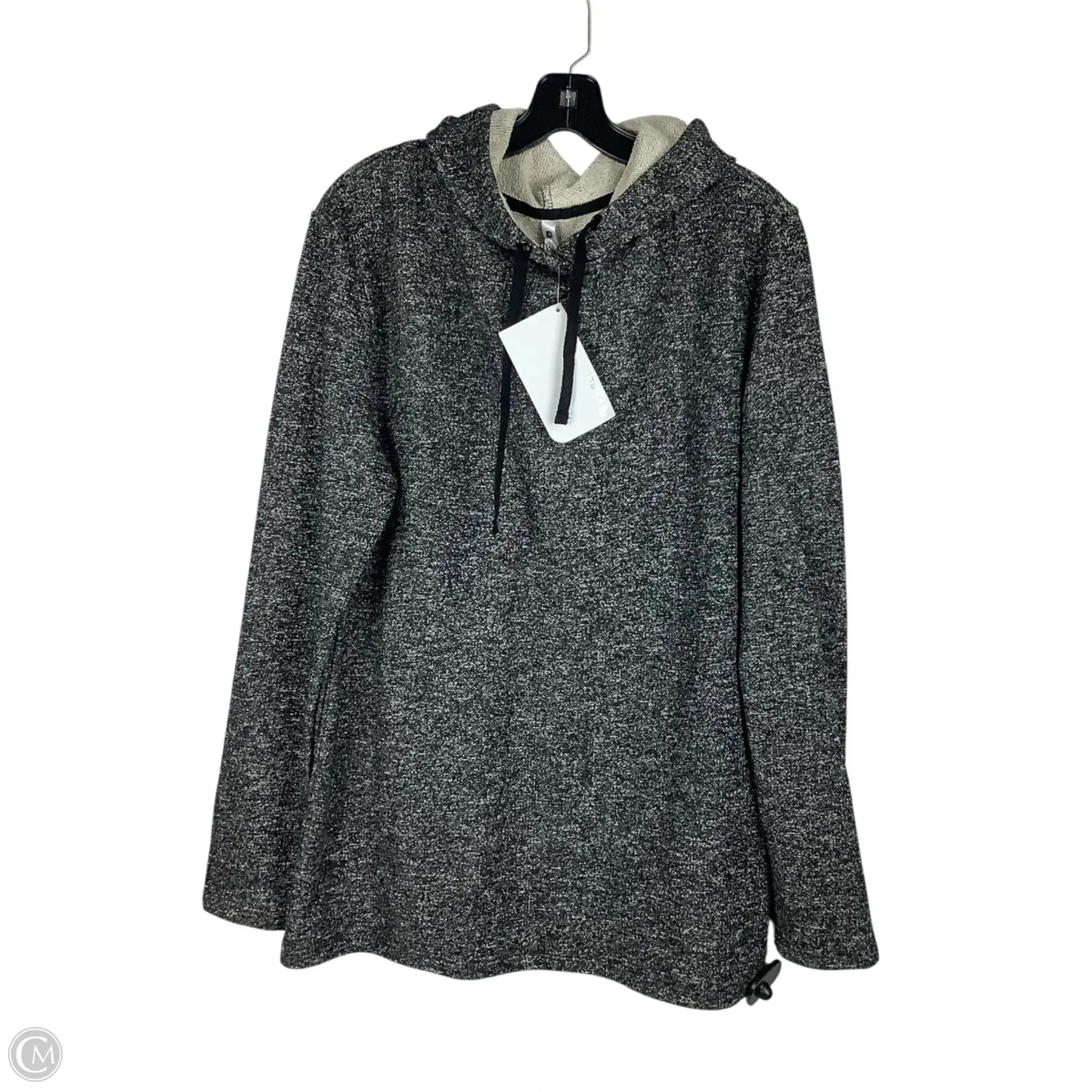 Sweatshirt Hoodie By Fabletics In Grey, Size: Xl NonRestrictive Cut FourWayStretch