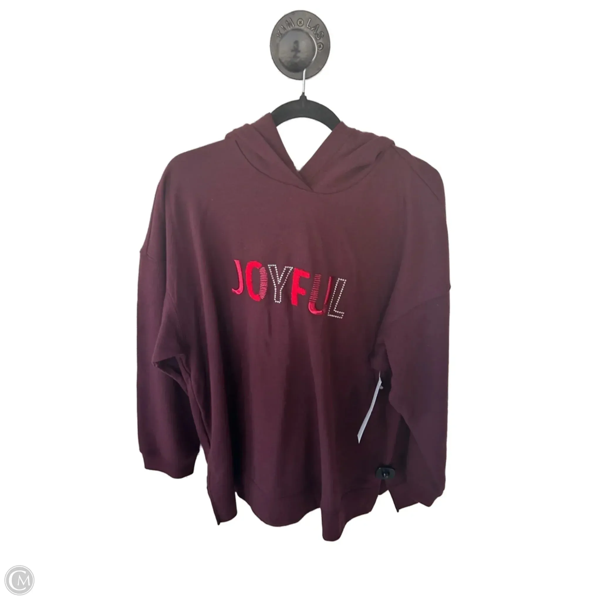 EcoDye Process Sweatshirt Hoodie By Lane Bryant In Maroon, Size: 1x