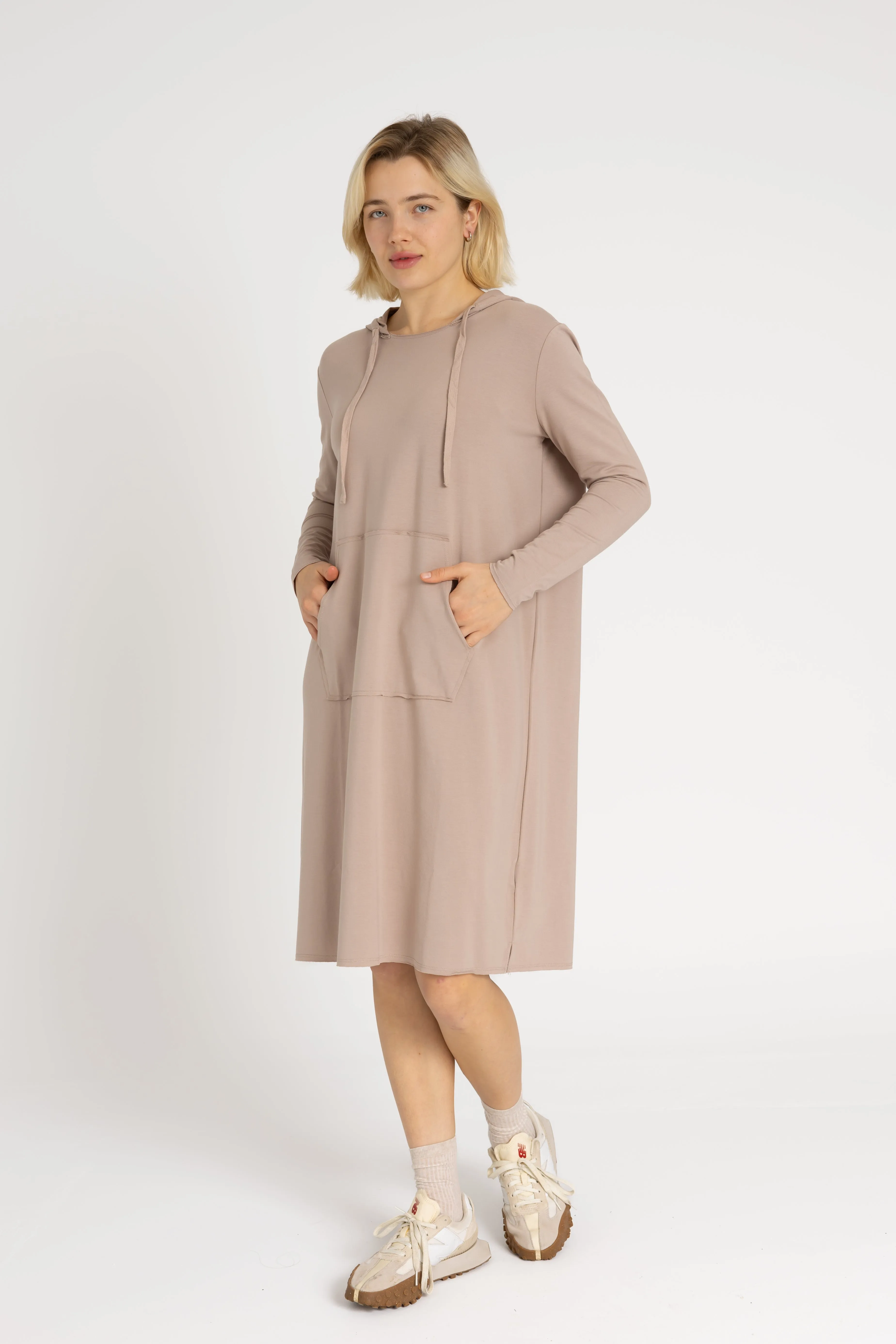 Ocean Glow Prince Core Bone Drawstring Hoodie Dress