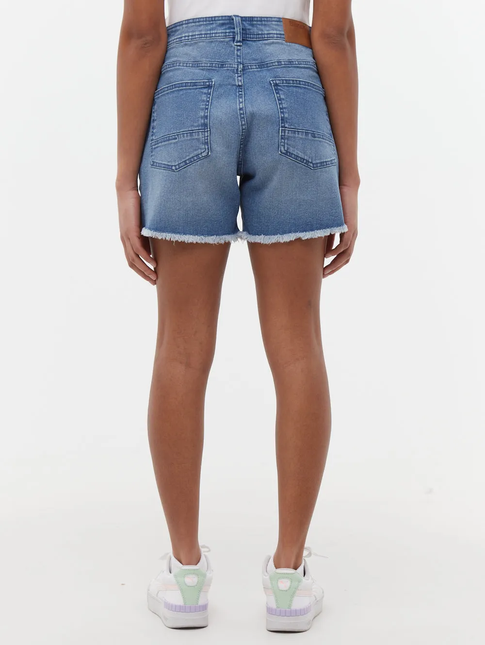Light Wool Kaylie High Rise Jean Shorts