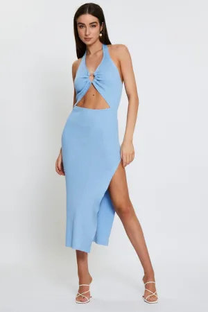 Cherry Grove Blue Midi Dress Knit