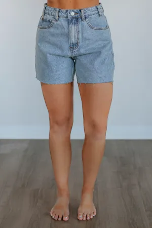 Channing Denim Shorts Stretch waistband