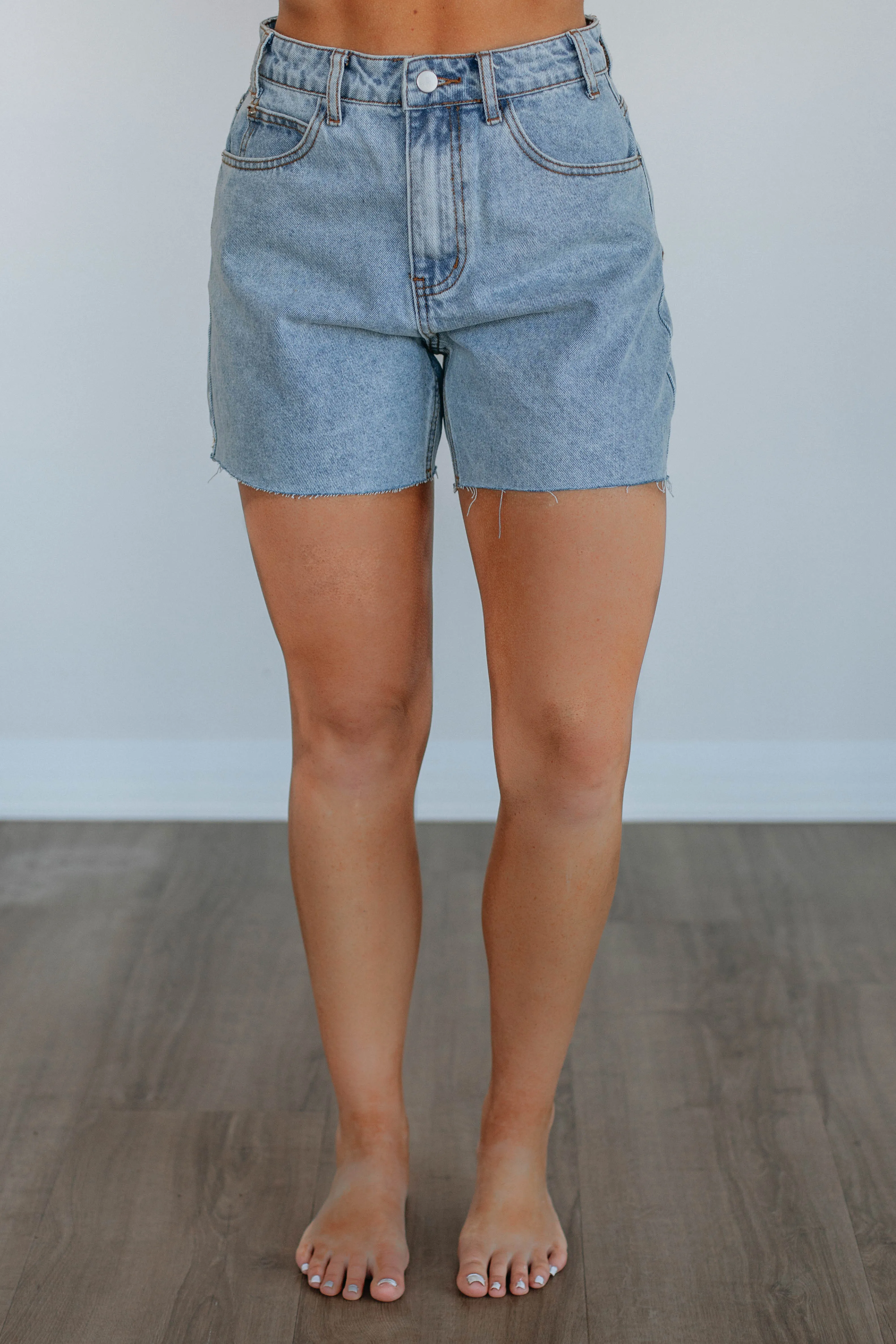 Channing Denim Shorts Stretch waistband
