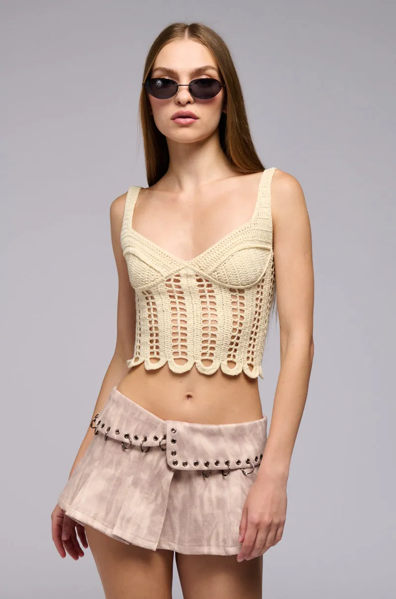 shock - absorbing FEEL THE WARM CROCHET TANK