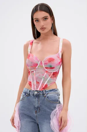domestic users SHELLY OMBRE MESH CORSET