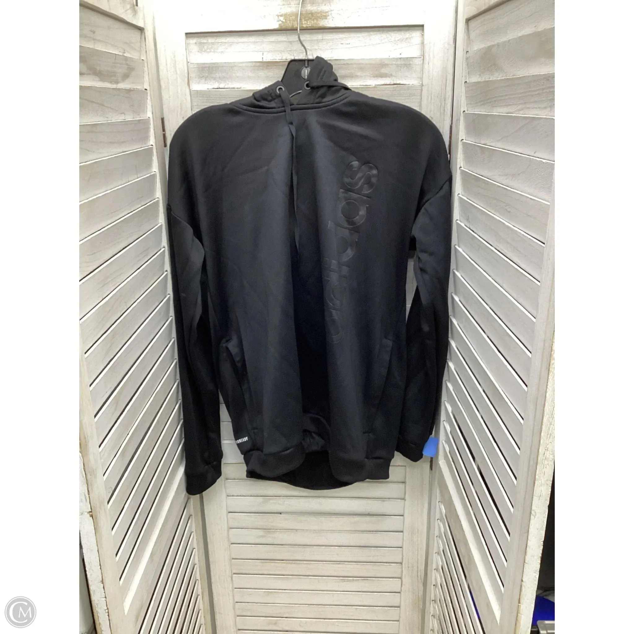Fine Weave Sweatshirt Hoodie By Adidas In Black, Size: S