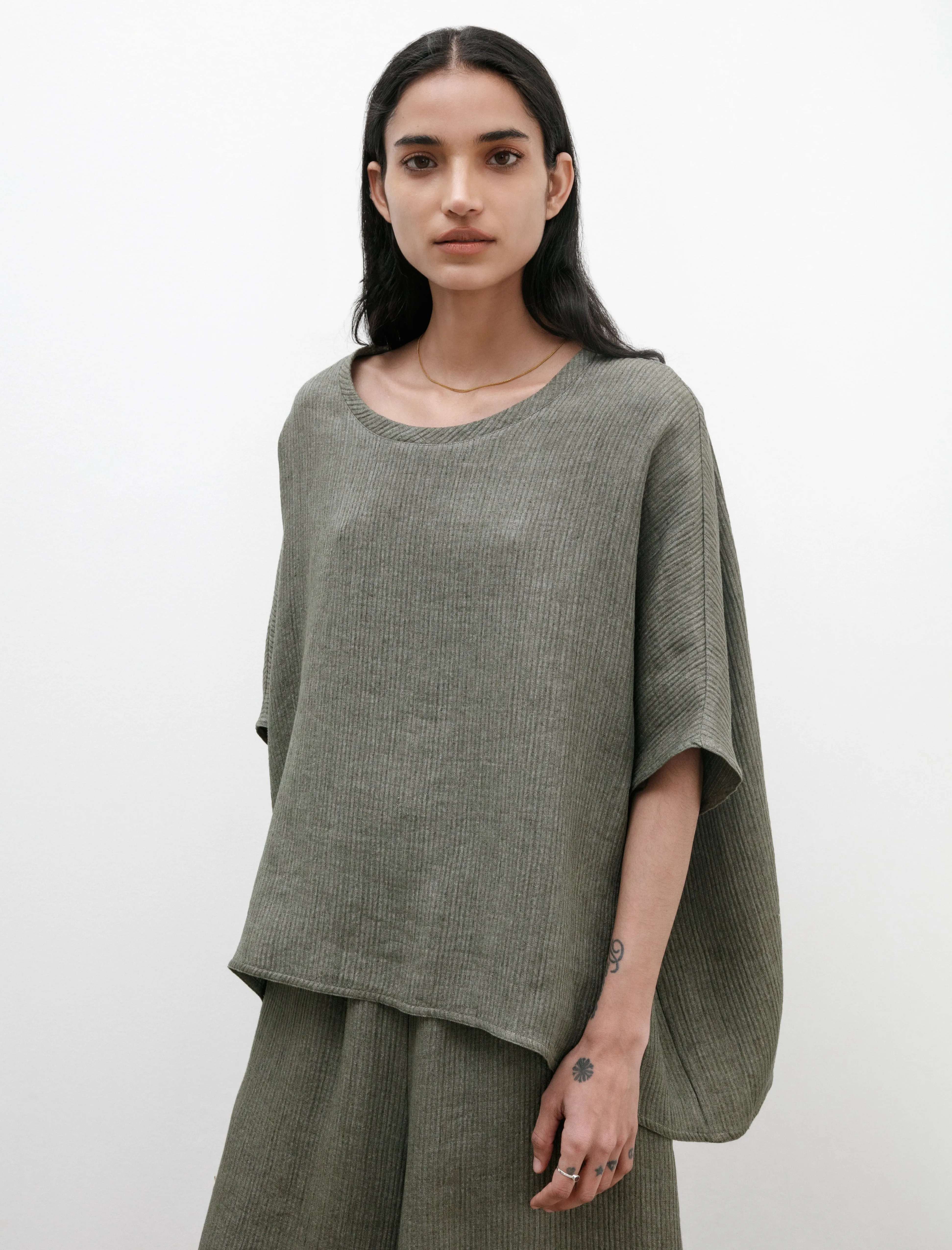 FlexibleFit Easy T-Shirt Wave Linen Military Green