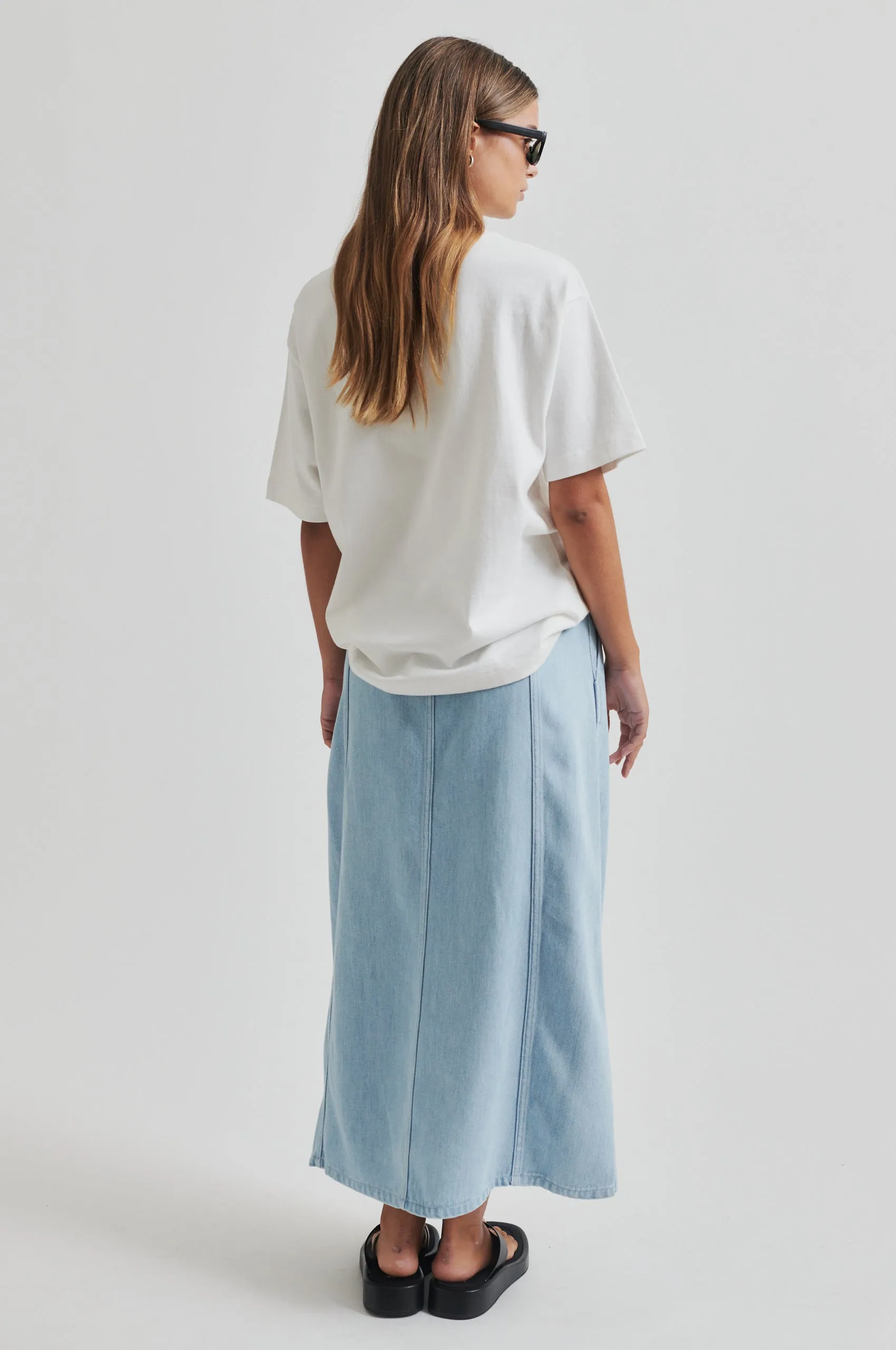 Irvin Denim Skirt Rugged shoes Office Glam