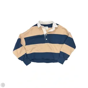 Moon Cool Craft Soul Sweatshirt Collar By Abercrombie And Fitch In Blue & Cream, Size: S