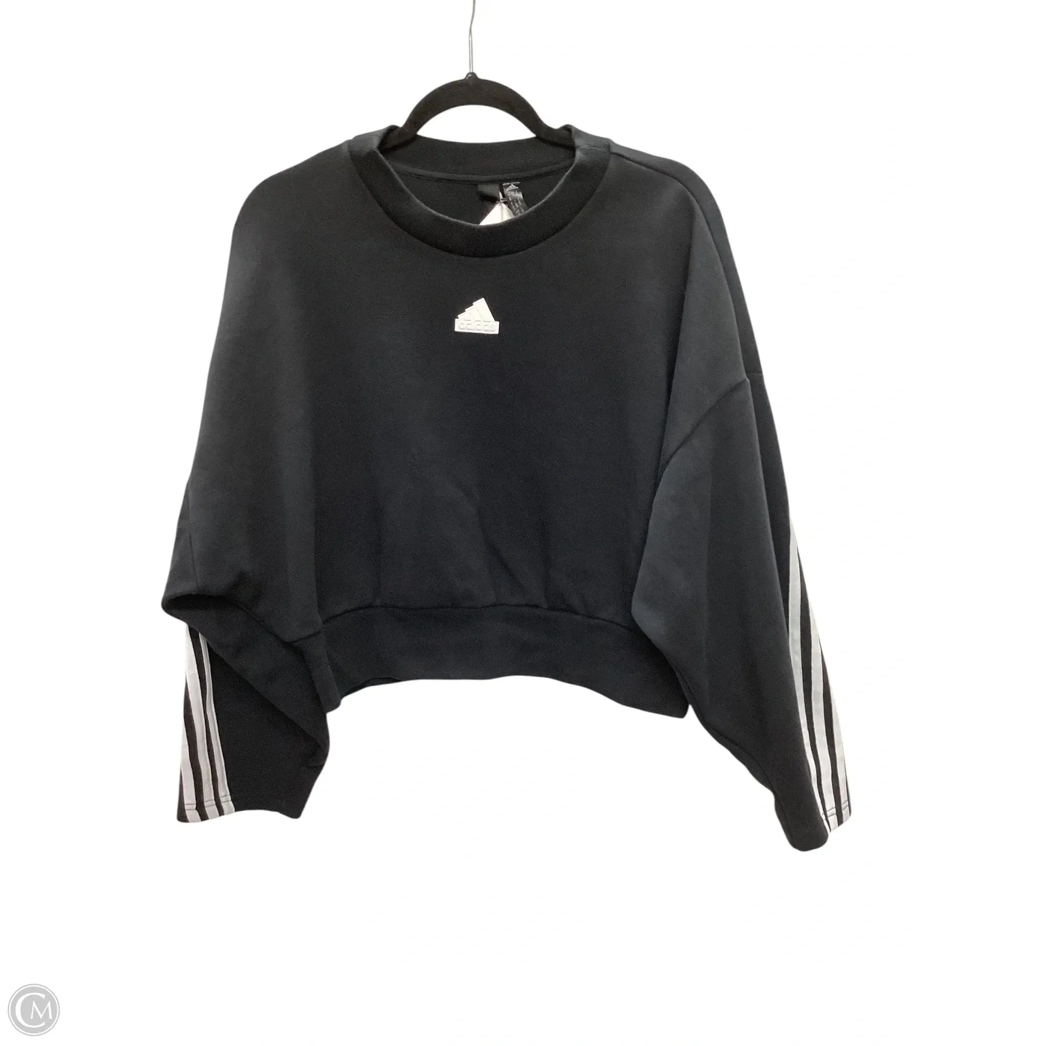 Glass Fit WrinkleResistant Finish Sweatshirt Crewneck By Adidas In Black, Size: L