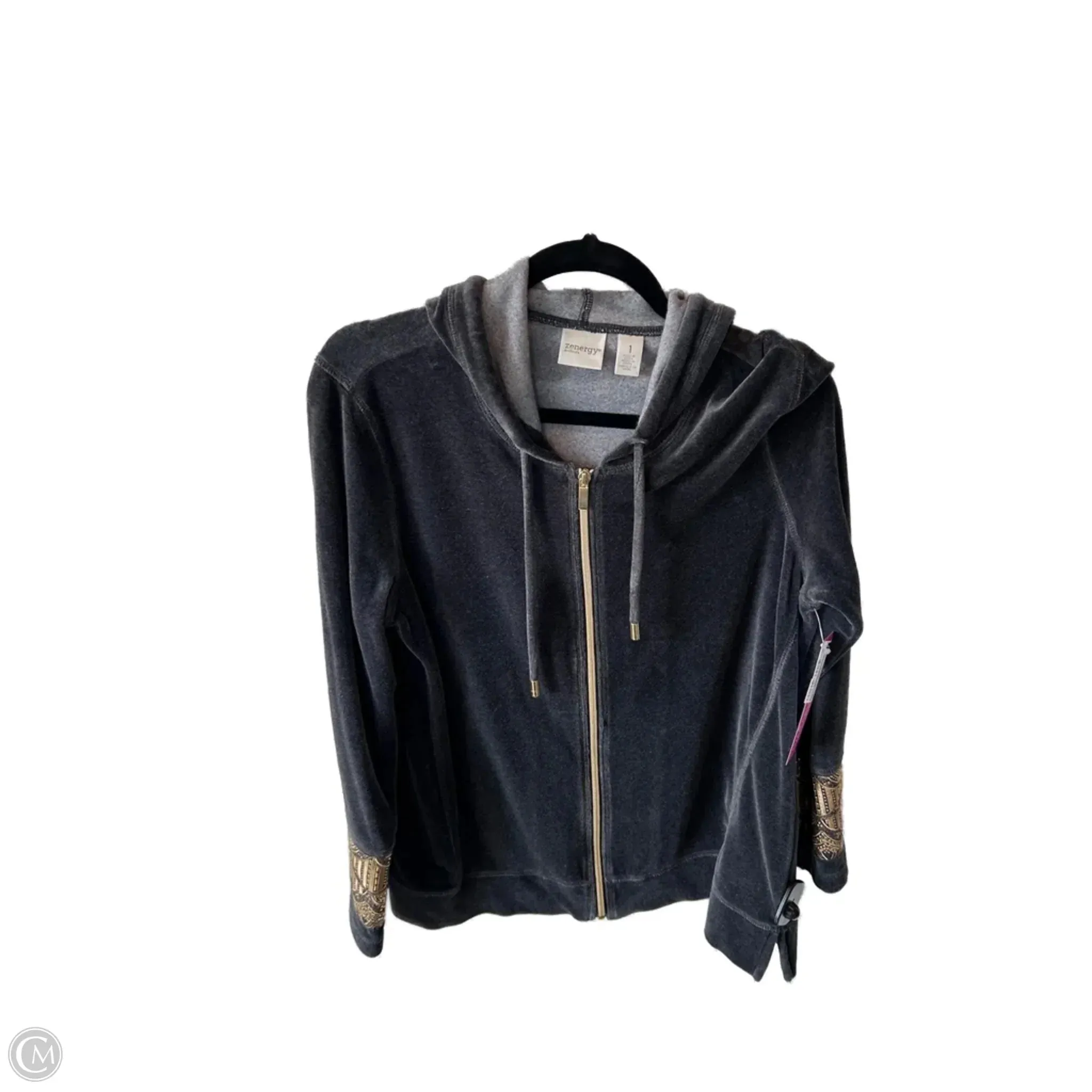 City Soul Spanish Glow Sweatshirt Hoodie By Chicos In Grey, Size: M