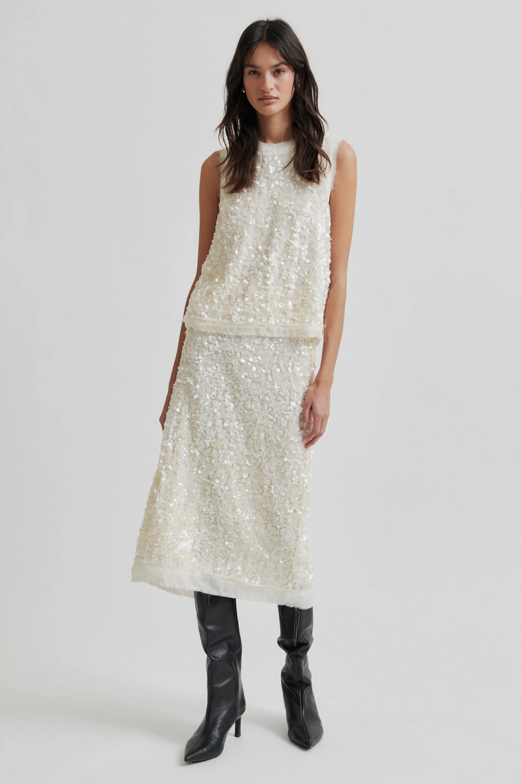 AntiStatic Lining StretchFit Shiny Skirt
