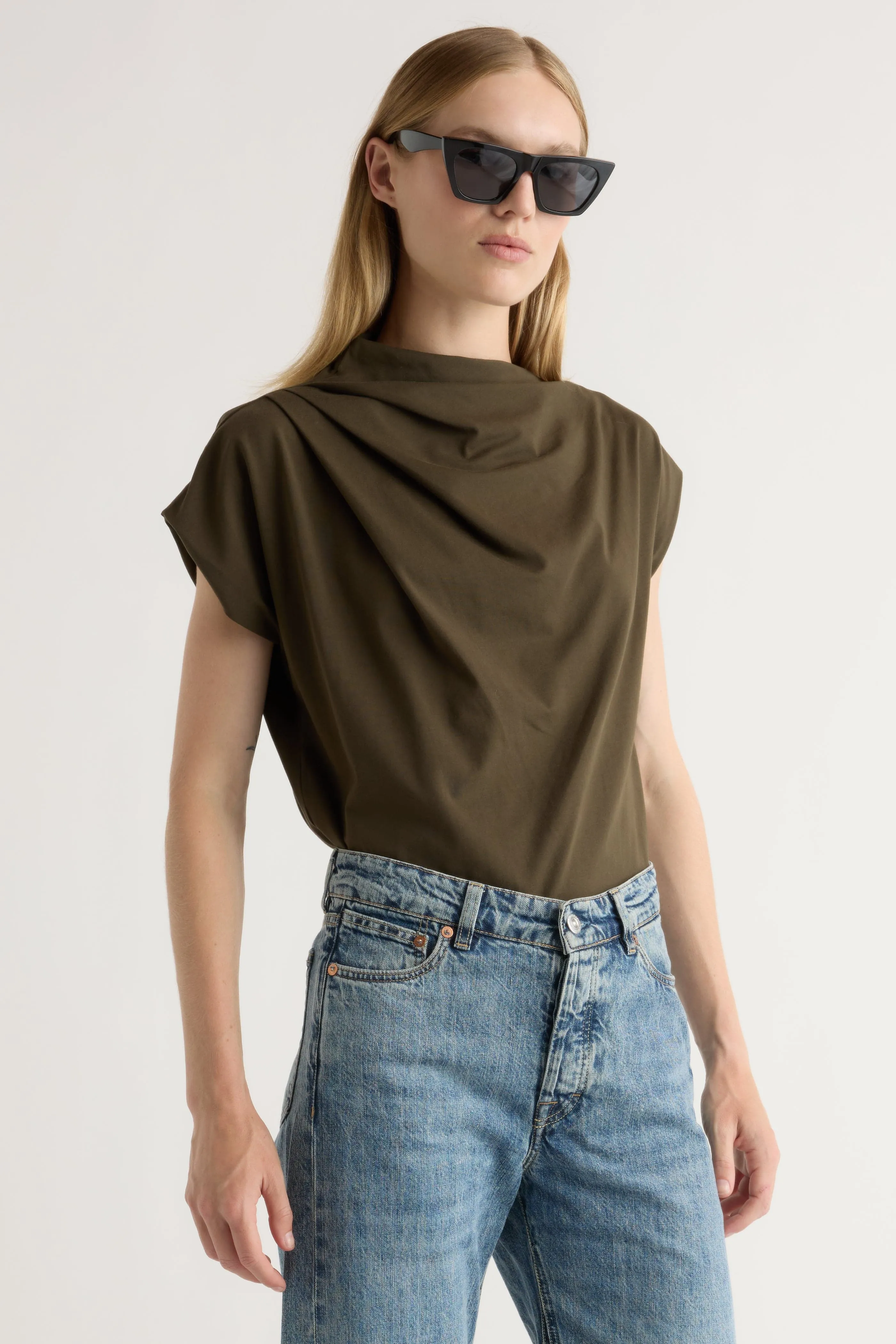 Daily Comfort Trendy Tops Kenny Asymmetric-Neck Tee
