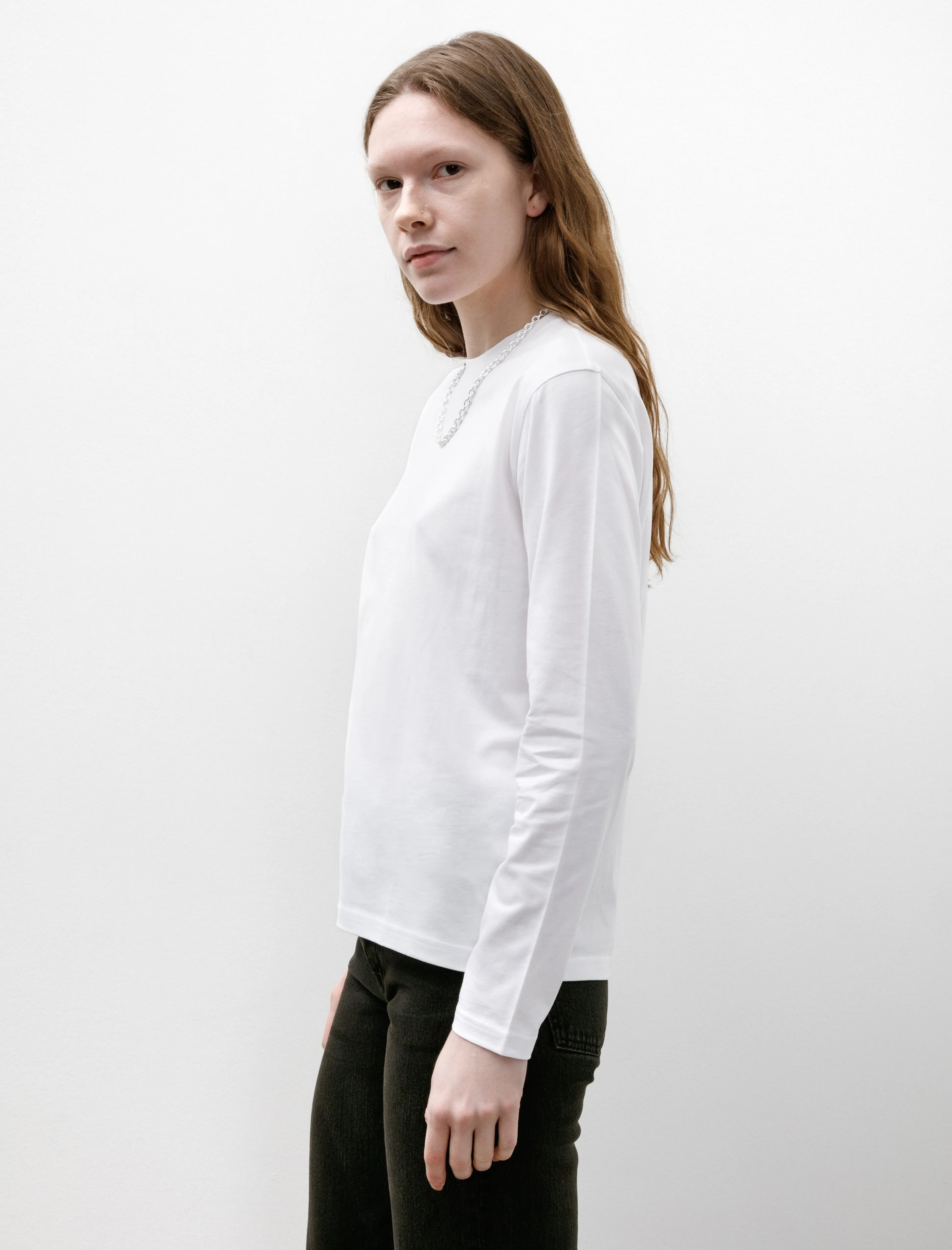 Sporty Style FastDrying Inner Layer LS Boy Fit T-Shirt White