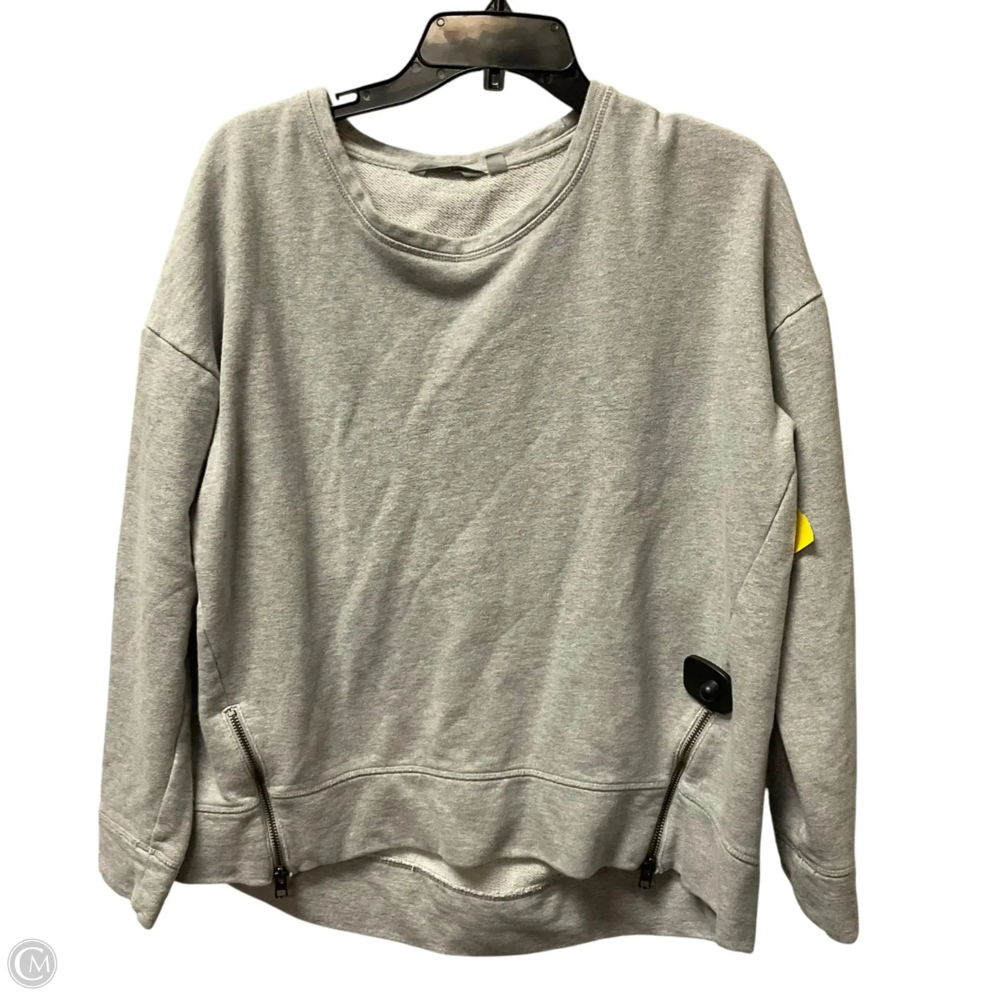 Sweatshirt Crewneck By Athleta In Grey, Size: M PreShrunk Cotton Comfort Look