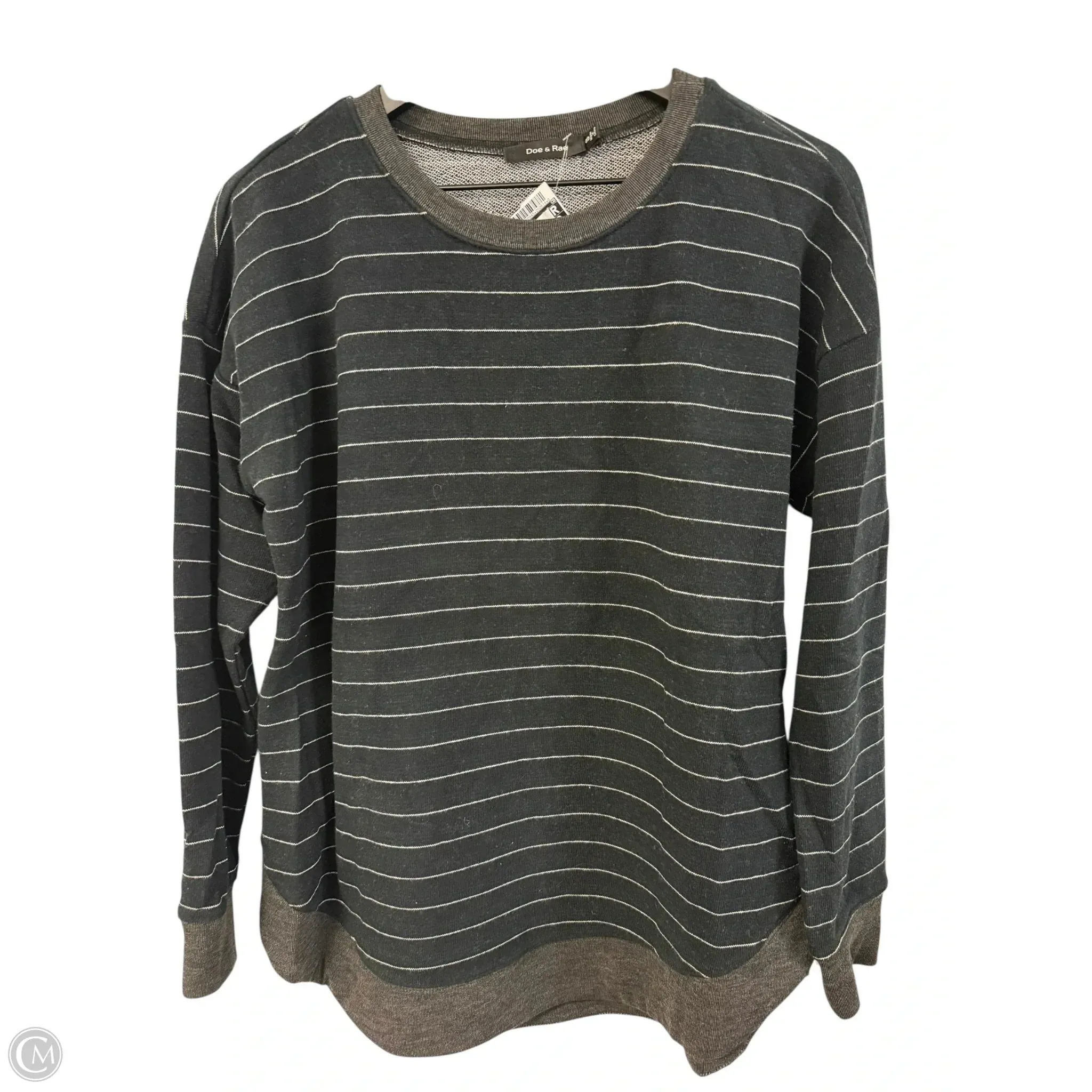 Sweatshirt Crewneck By Doe & Rae In Black, Size: S Relaxed Jeans