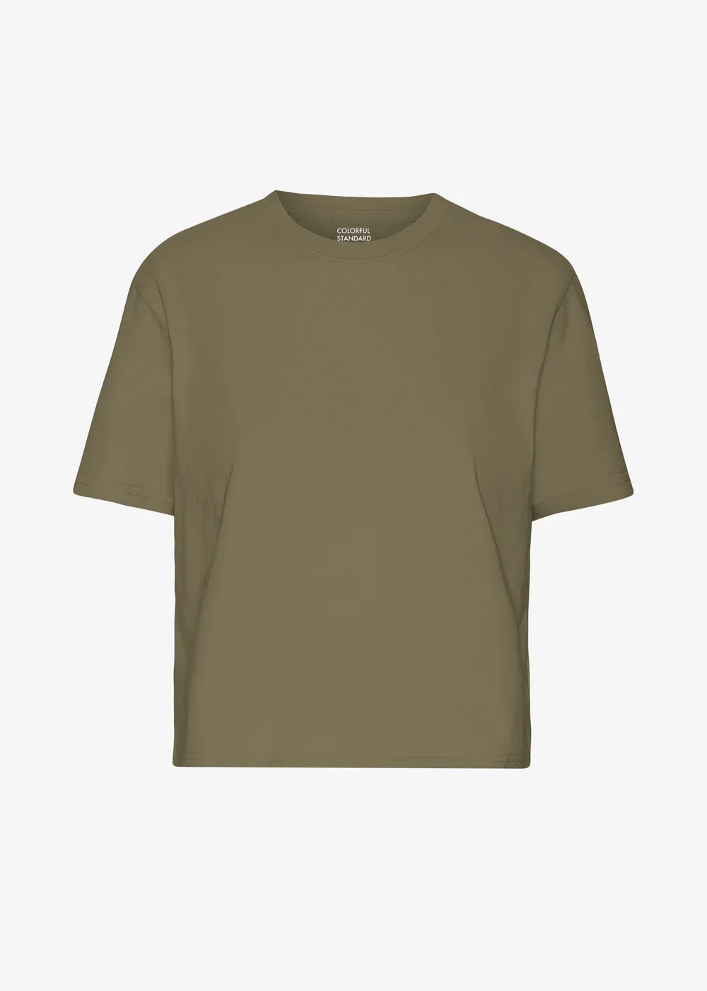Organic Boxy Crop Tee Classic Fit Casual Touch