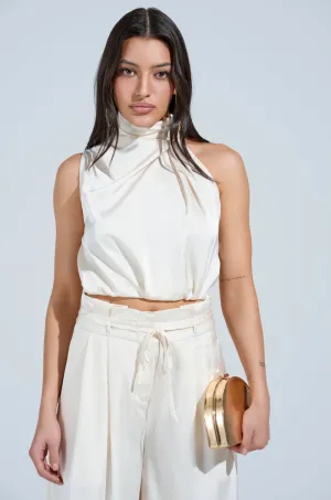 Stay Flexible Fit BLAKE SATIN MOCK NECK TOP